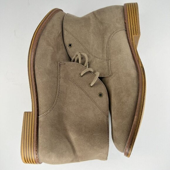 Old Navy Mens Brown Desert Lace Up Suede Ankle Bootie Size 12 Chukka Boots - Picture 6 of 9